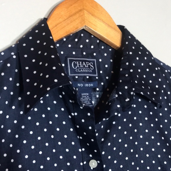 Chaps Classics Polka Dot No Iron Shirt - Picture 2 of 3